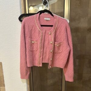 Chic Pink Tweed Jacket